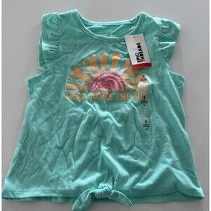 Epic Threads Little Girls Spring summer T-Shirt here comes the sun size 5t green